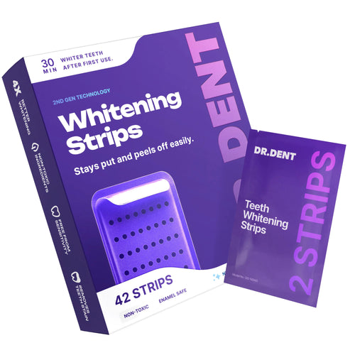 DR.DENT the Purple Duo - Purple Mouthwash [20 Uses] + Purple Teeth Whitening Strips - [7 Whitening Sessions]